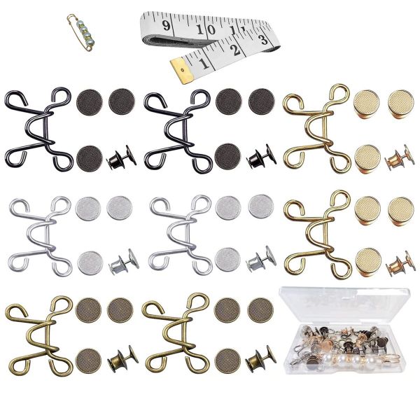 Waist Adjustable Buckle Extender For Loose Pants - 8 Set