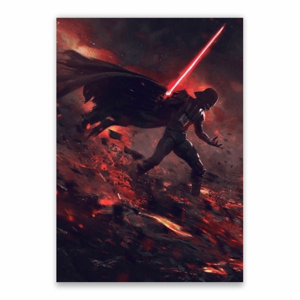 Darth Vader In The Fire Poster - A1