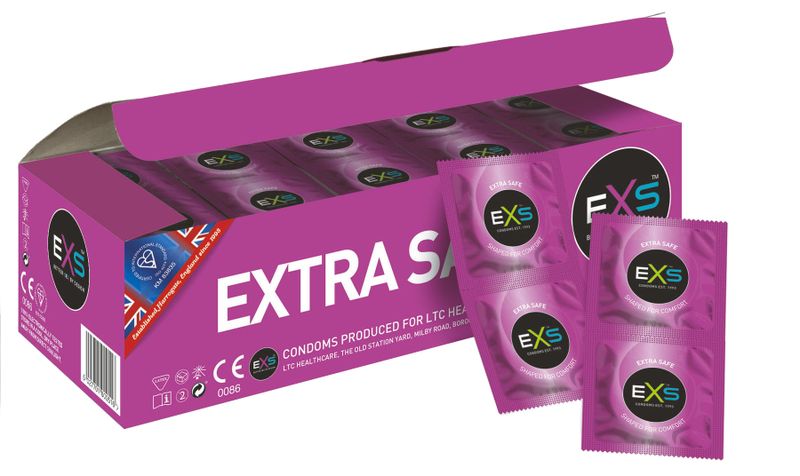 EXS Extra Safe Condoms - 144 Bulk Pack