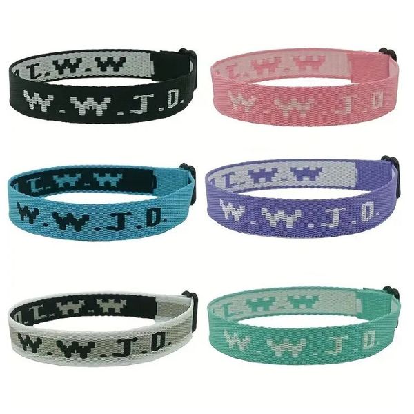 What Would Jesus Do - Wrist Band Bracelet Set - 6 Pack