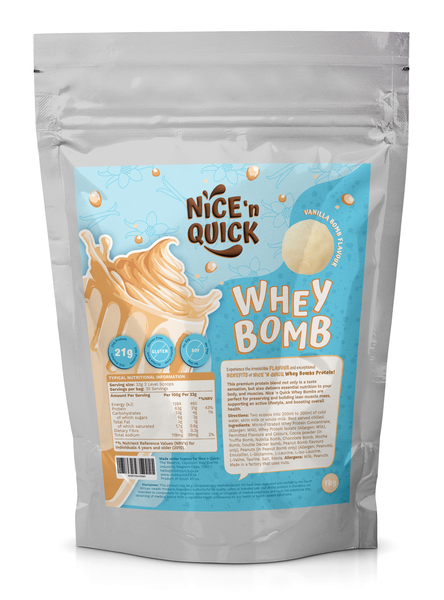 Nice 'n Quick Whey Bomb Vanilla Bomb Flavour 1kg