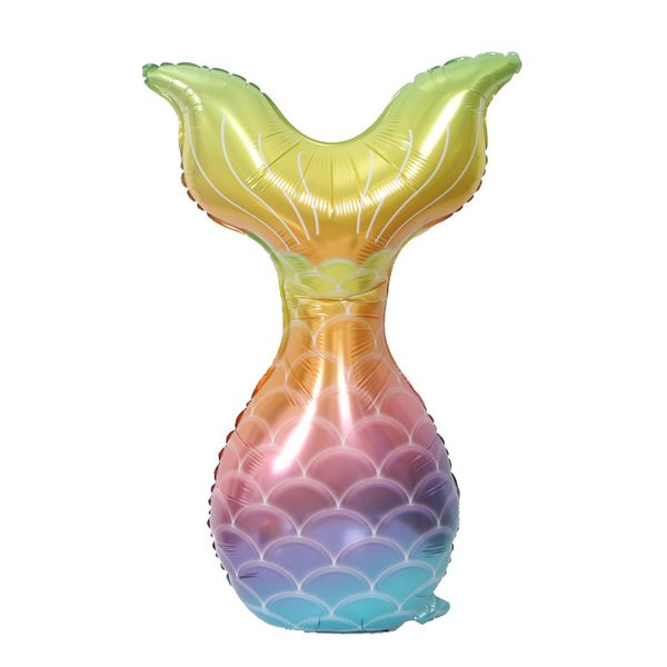iKids Mermaid Tail Balloon Yellow 52 x 85 cm