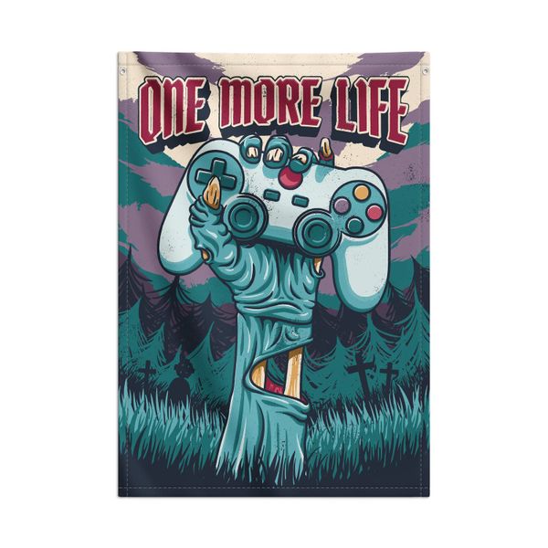Gameration (One More Life) Fabric Flag Poster - Wall Scroll (70 x 100cm)