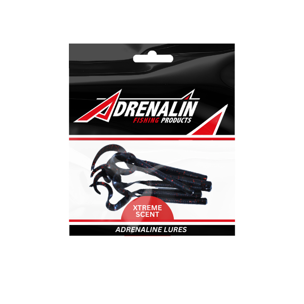 Adrenalin Tail Worm Black Watermelon 4 Inch