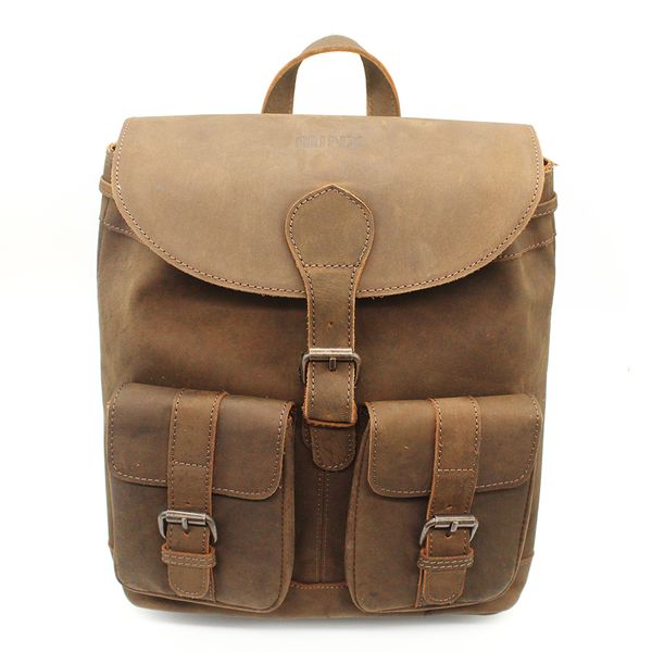 Minx Genuine Leather Finn Backpack Brown