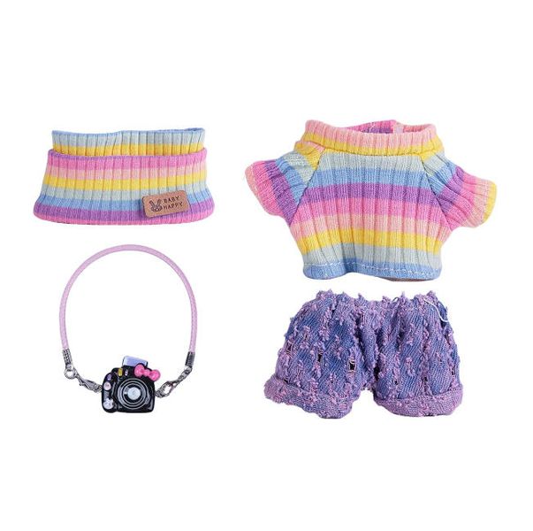 4-Piece Doll Clothes Outfit Set For 15/17 cm Doll - Rainbow
