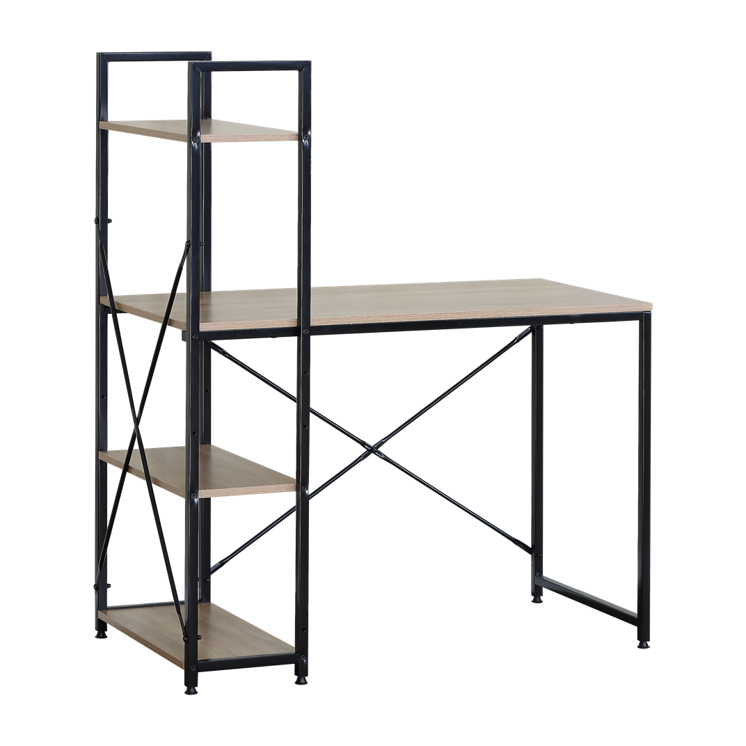 Clermont Office Workstation & Student Desk with 3 Shelves