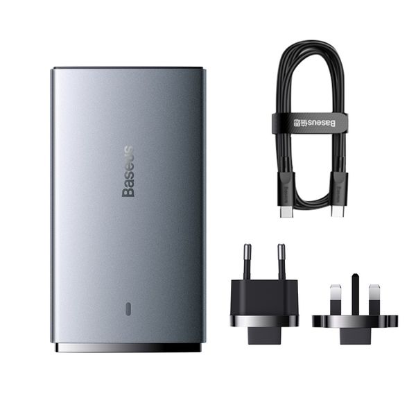 Baseus GaN5 Pro Ultra-Slim Fast Charger C+U 65W (Overseas Edition) Gray
