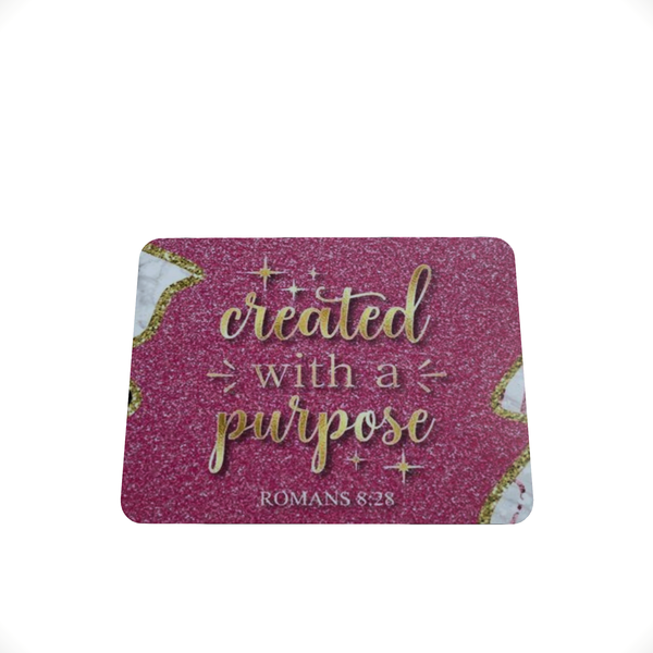 Created With A Purpose Pink -Mouse Pad