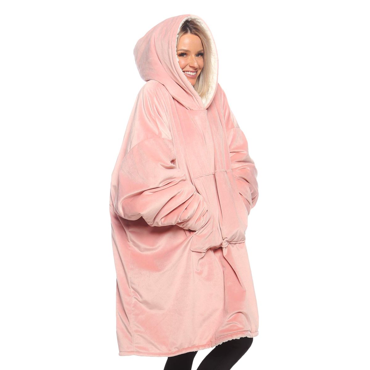 Hoodie Ultra Plush Blanket, One Size - Pink | Shop Today. Get it ...