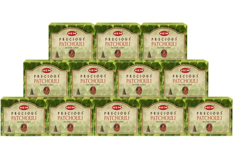 Hem - Patchouli Incense Cones - Pack of 120 - Woody - Exotic - Warm - Rich