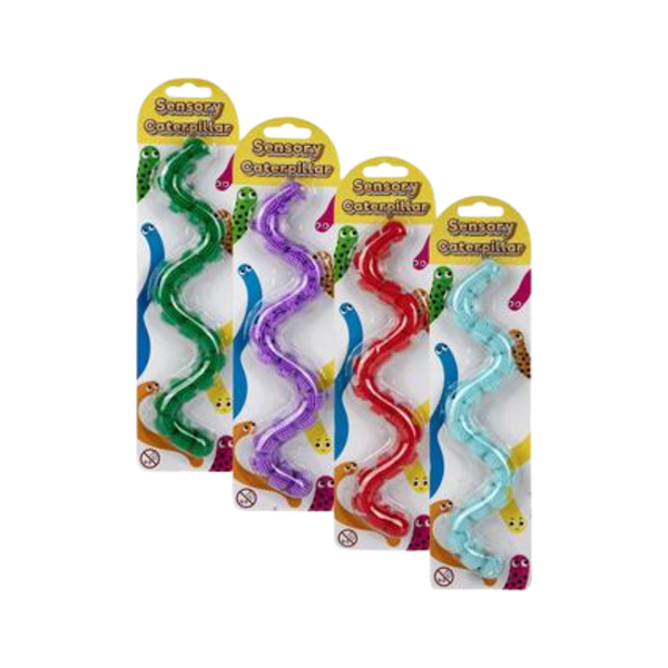 Pack Of 4-Novelty Stretch Worm Caterpillar 32cm