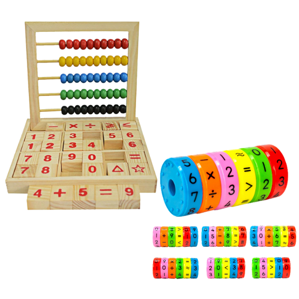 Abacus Counting Gift Set School Creche and Magnetic Math Arithmetic Cylinder