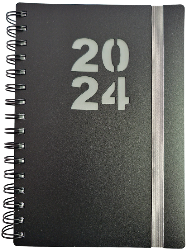 winc 2025 wiro diary a4 day to page black