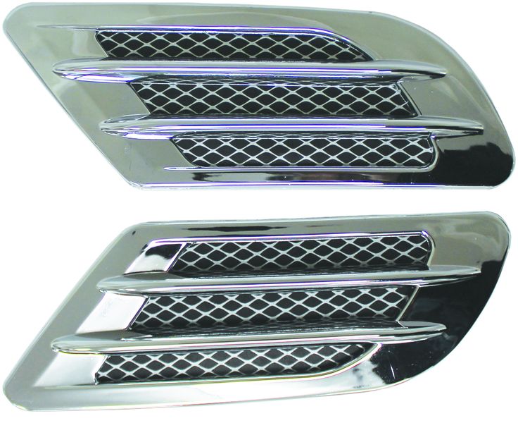 Chrome Air Flow Grid Cover - Set of Two