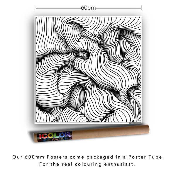 iColor Large Colouring Poster RHYTHMIC CONTOURS