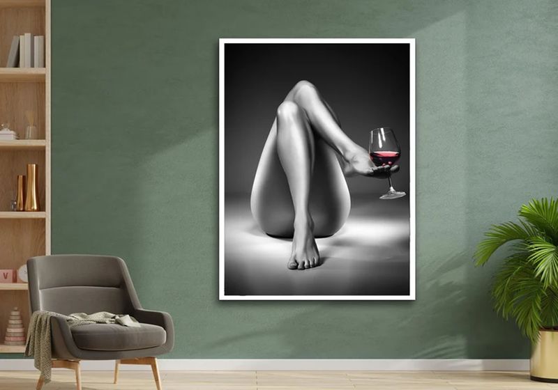 Grey, Red Cotton Canvas cm Home Decor Wall Art