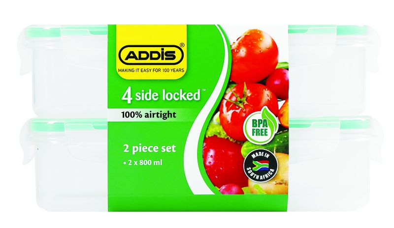 4 Side Locked 2 Piece 800ml Combo Set