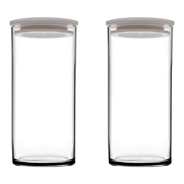 Canister 2 Piece 1230ml Breakfast Club With White Lid