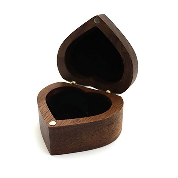 Heart Shaped Ring Box for Wedding, Engagement, Proposal, and Gift