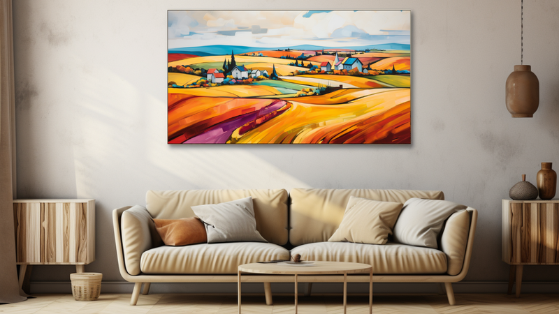 Canvas Wall Art - Rural Rhapsody Abstract - HD0107