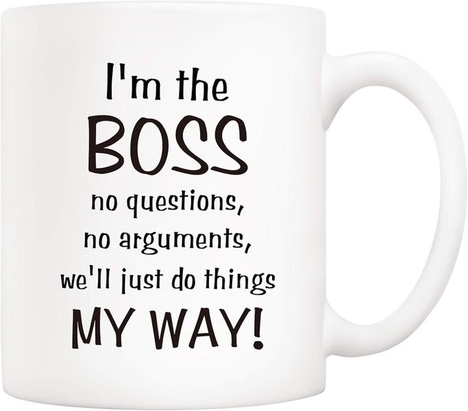 I'm the boss-Father's day-Mother's day-Valentines mug