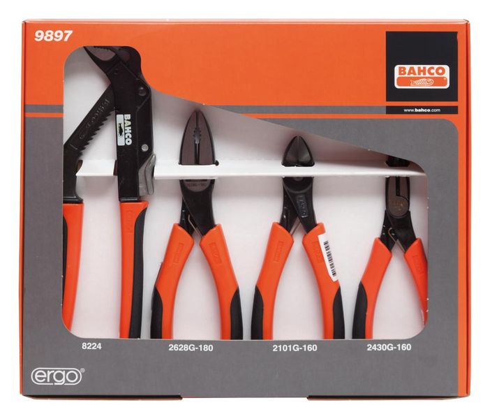 Bahco (9897) Plier Set, 4 Piece