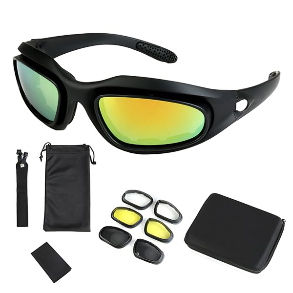 Polarized Motorcycle Riding Goggles -Interchangeable Lens Sports Sunglasses