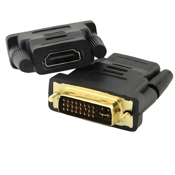 ADAPTOR DVI (M) 29P (24+5) TO HDMI A(F) - Gold Plated, Black