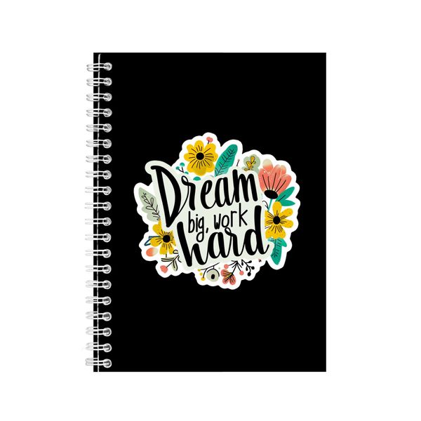 Hard A5 Notebook Spiral Lined Motivational Sayings Graphic Notepad Gift 185