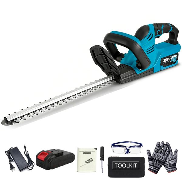 Cordless Hedge Trimmer - Electric Clipper - Rechargeable Battery Set