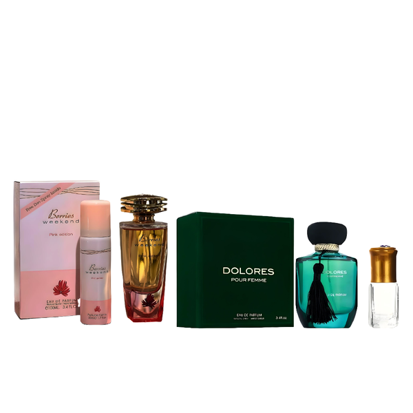 Berries Weekend Pink with Deo &amp; Dolores Combo for Women EDP + Perfume Oil
