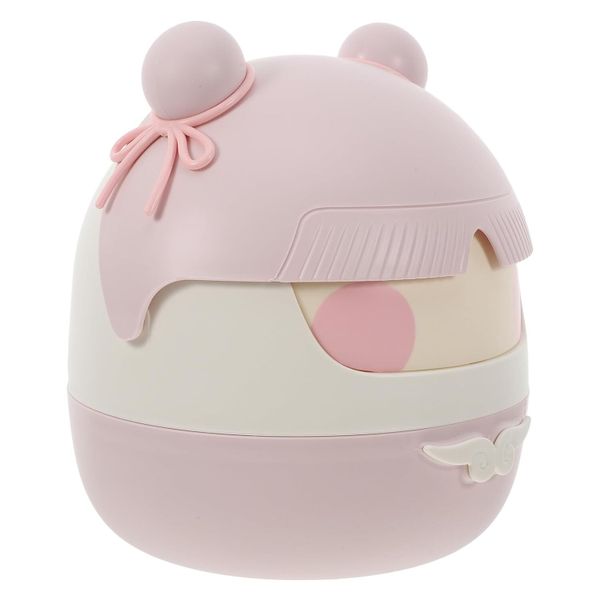 Cute Mini Desktop Trash Can with Flip Lid, Small Cartoon Countertop Waste