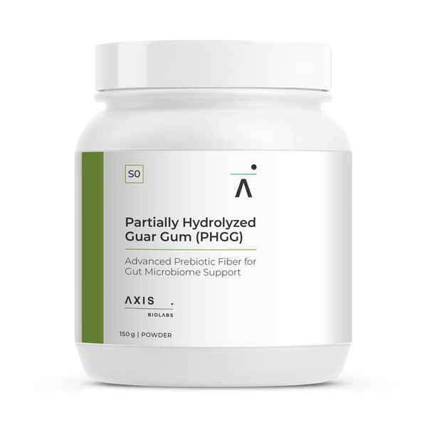 Axis BioLabs - Partially Hydrolysed Guar Gum (PHGG) | Prebiotic Fibre 150g
