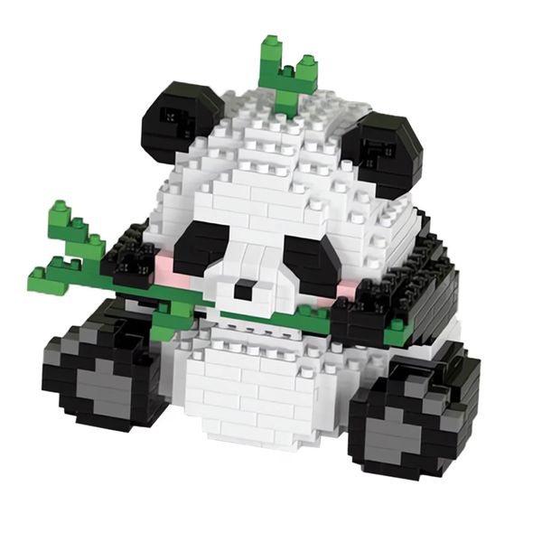 Building Block Set Mini Panda Building Blocks, 2 in 1 - 686 Pieces