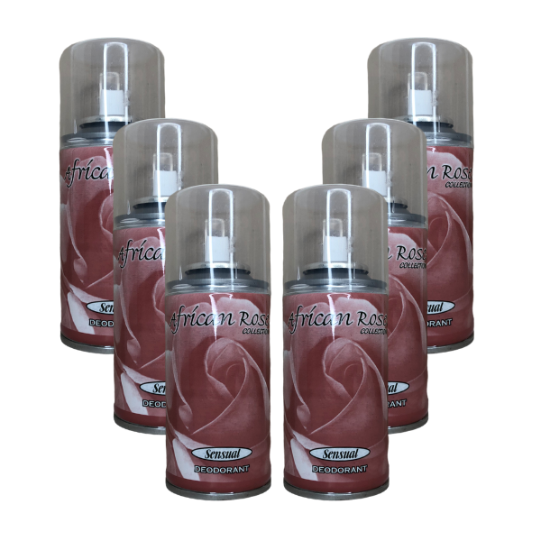 African Rose Collection Ladies Deodorant - Sensual - 120ml - 6 Pack