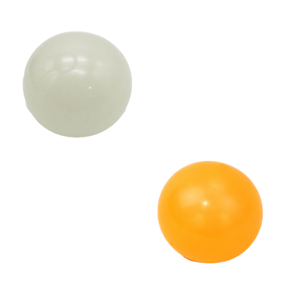 Luminescent Stress Relief Sticky Balls - White &amp; Orange (2 Pack)