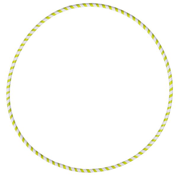 Hula Hoop Number 36 -White &amp; Yellow - 100cm