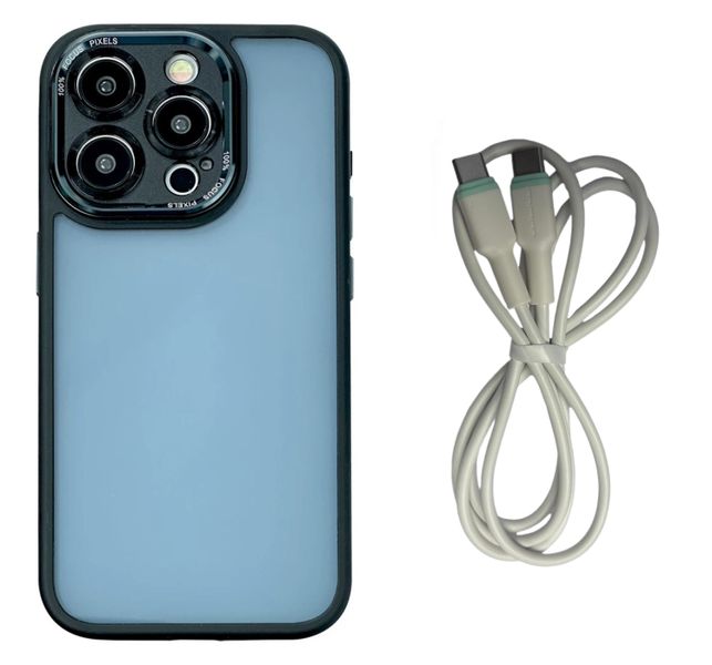 Black Shockproof Case &amp; USB-C Charging Cable Combo For iPhone Series 16