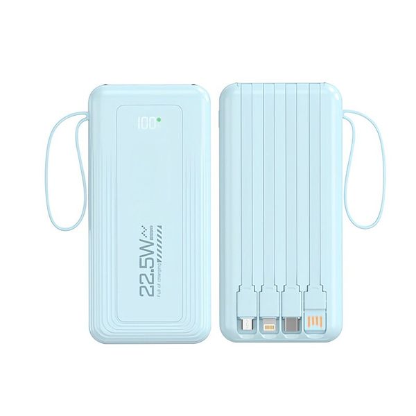 Fast Charging Power Bank 10000mah 22.5W Built in Cable PowerBank