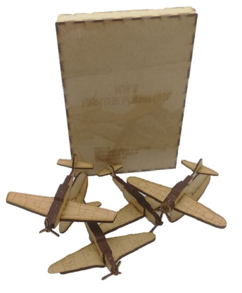 World War 2 Fighter Plane Set 3D Puzzle Wooden 3D Model