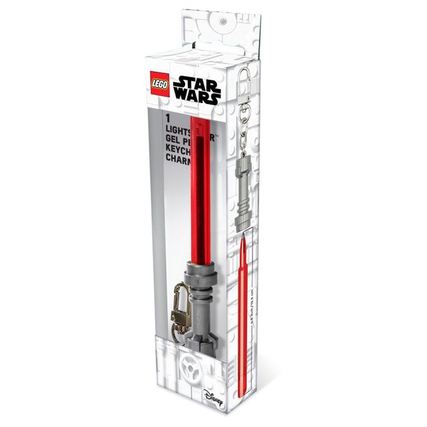 LEGO Star Wars - Lightsaber Gel Pen With Clip - Red - 13cm