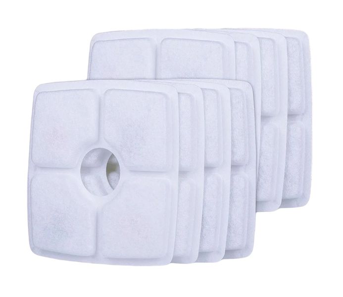Square Pet water fountain replacement filters - 8 Pack