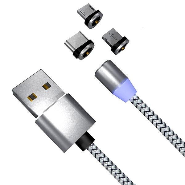 Powertac 3 in 1 charging cable for Micro USB, Type C and Apple