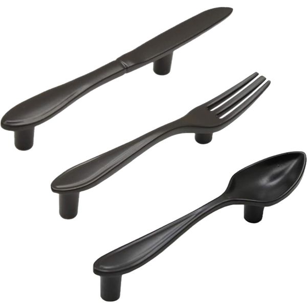 Decor DIY Innovative Tableware Shape Wardrobe Door Handles Set of 3