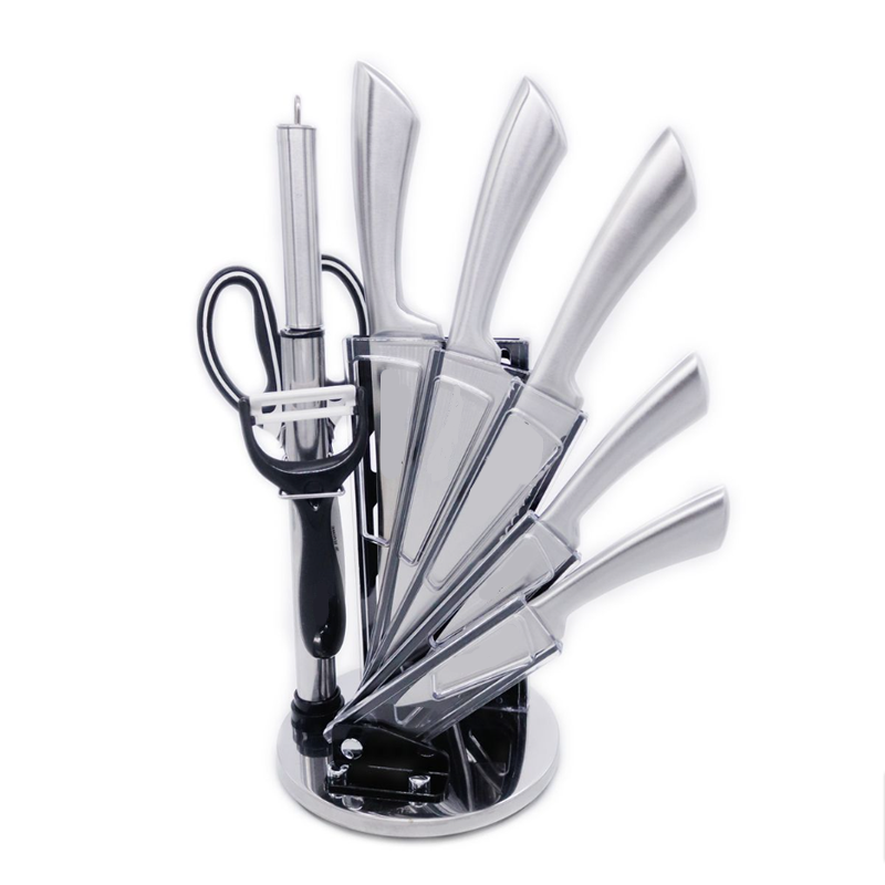 9 Piece Stainless Steel Knife Set with Stand- 211014 | Shop Today. Get