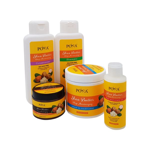Shea Butter Twin Pack 385ml, Oil &amp; Edge Control 120ml &amp; Leave-in 500ml