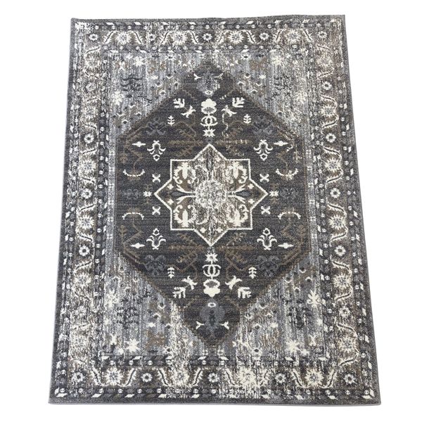Grey Vintage Turkish Area Rug