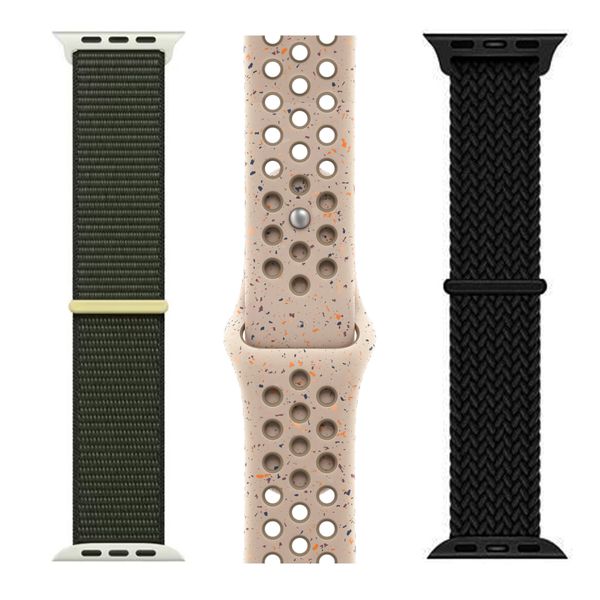 3-Pack Watch Bands Straps for Apple Watch (Fits: 44/45/49mm)