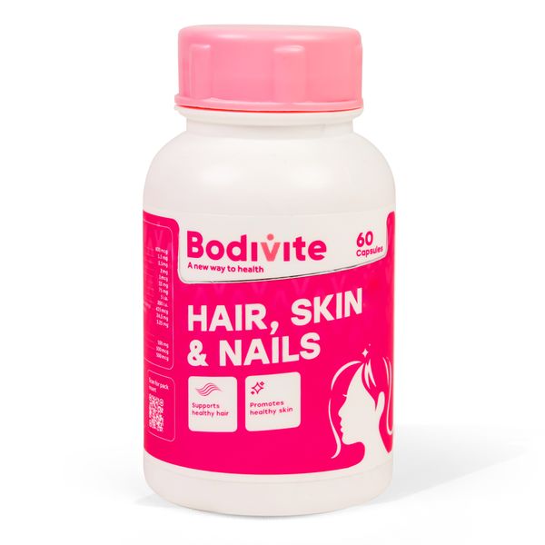 Bodivite Hair, Skin &amp; Nails - Daily Beauty Supplement - 60 Capsules